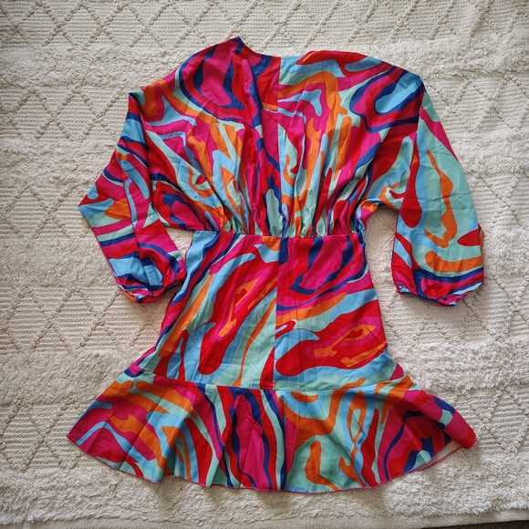Colorful Abstract Print Mini Dress - Picture 12 of 16